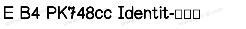 E B4 PK748cc Identit字体转换